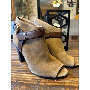 Vince Camuto Boot Suude Leather‎ Buckle Peep Toe Ankle Boot  Women's Size 7M